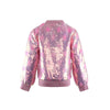 Pink Stars Sequin Bomber Jacket