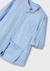 Long Sleeve Blue Mao Shirt