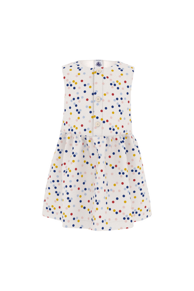 Multi Dots Sleeveless Infant Dress