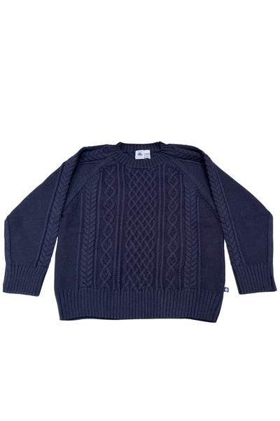 Petit Bateau - Navy Cable Knit Sweater