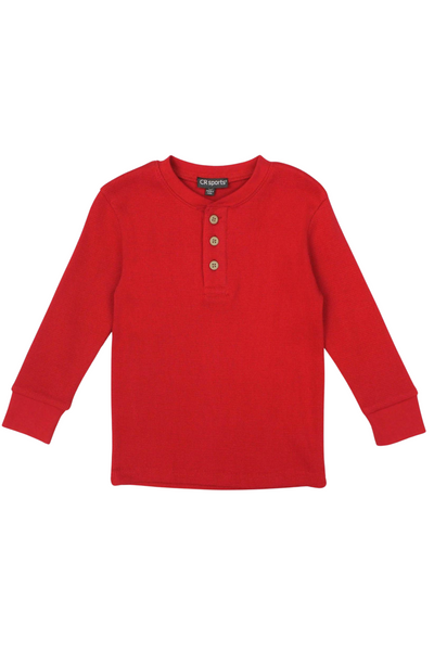 Basic Red Thermal Henely