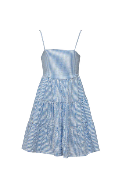 Light Blue Stripe Beach Dress
