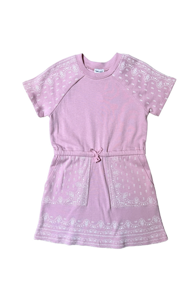 Bandana Print Pink Peony Dress