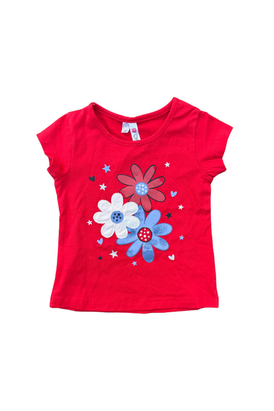 Red White Blue Flower Top