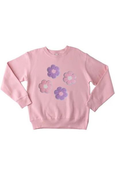 Chenille Flower Sweatshirt