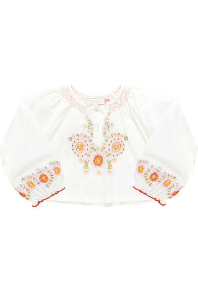 Multi Pink Embroidery Ava Top