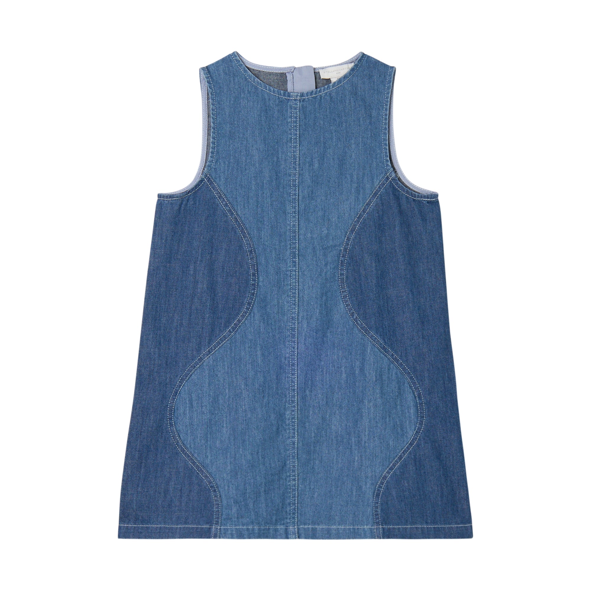 stella mccartney denim dress KIDS - TG - GIRL SLEEVELESS Size:XSM (0-2) priority-04-primrose-bodice-ankle-gown-cream Stella McCartney Kids transforms Strapless Pleated 3D Floral