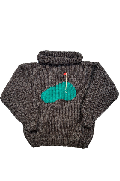 Gray Rollneck Golf Sweater