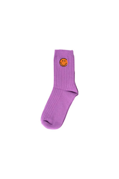 Smiley Socks - Purple