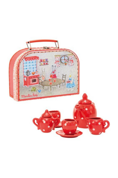 Suitcase Tea Party Ceramic Set The Big Family