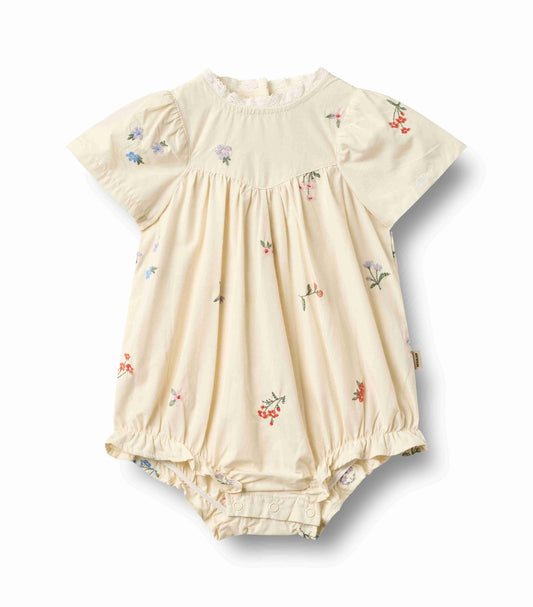 WHEAT - BBY - MARGIT ROMPER - IVORY EMBROIDERY FLOWERS
