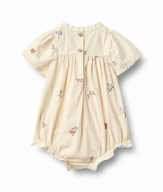 WHEAT - BBY - MARGIT ROMPER - IVORY EMBROIDERY FLOWERS