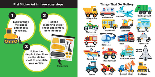 SOURCEBOOKS - T&B - FIRST STICKER ART: THINGS THAT GO