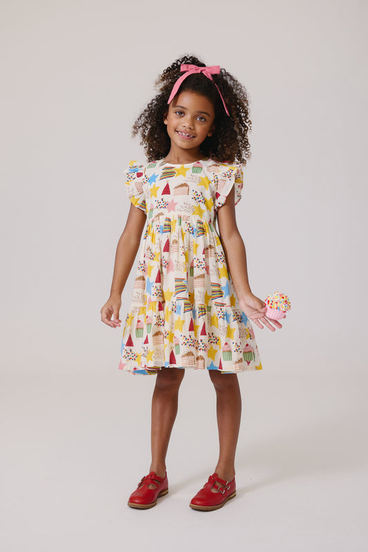 PINK CHICKEN - TG - GIRLS JENNIFER DRESS - BIRTHDAY STAR