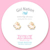 Easter Clip On Cutie Earrings - Glitter Rabbit