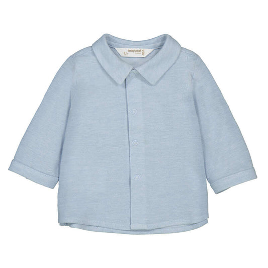 MAYORAL - BBY - KNIT SHIRT W/ COLLAR - BLUE