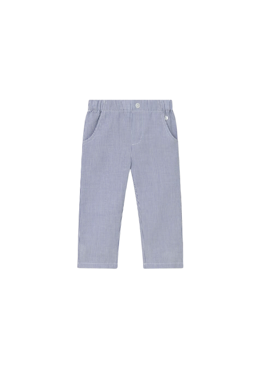 MAYORAL - BBY - SEERSUCKER PANTS - CAPRI BLUE
