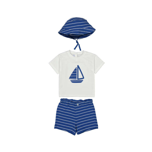 MAYORAL - BBY - TEXTURED KNIT SET - CAPRI BLUE