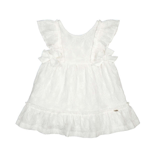 MAYORAL - BBY - EMBROIDERED DRESS - WHITE