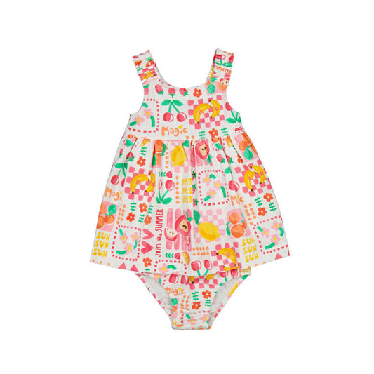 MAYORAL - BBY - PRINTED DRESS WITH PANTY - HIBISCUS