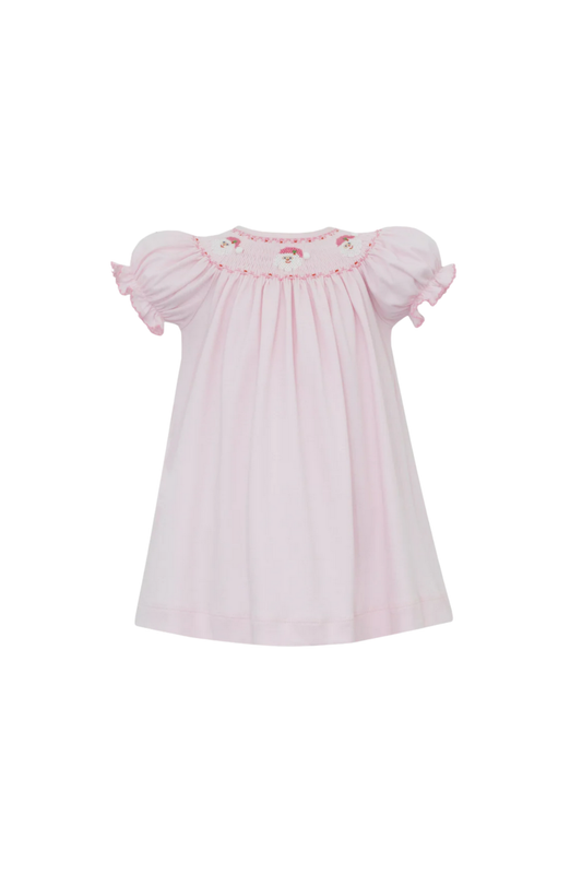 Petit Bebe - Santa Corduroy Short Sleeve Dress - Pink