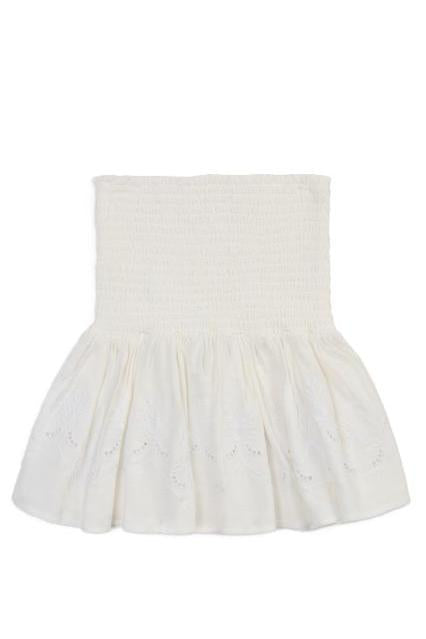 Splendid - Smocked Skirt Blanc
