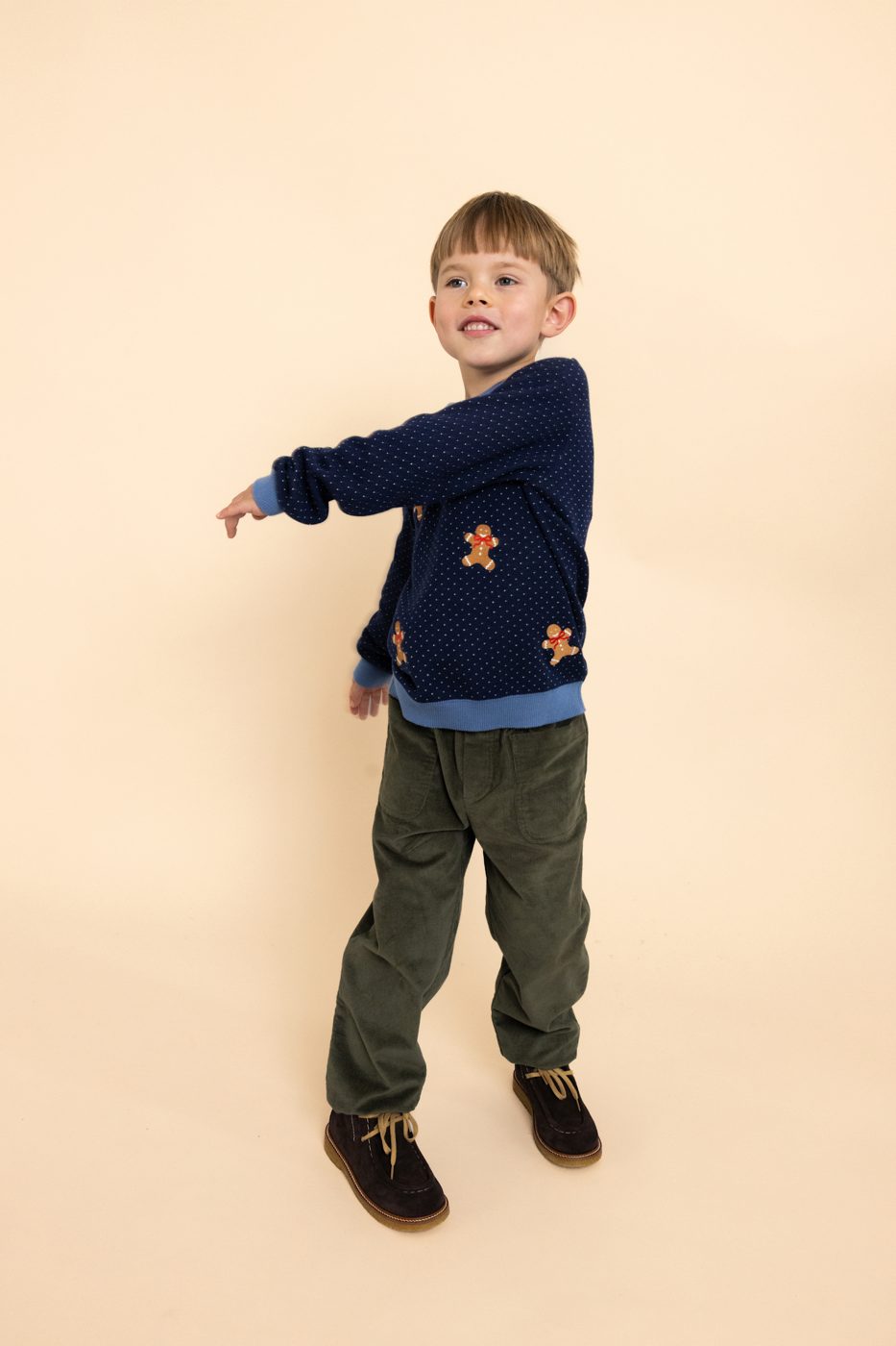 FLOSS - TB - HOLGER SWEATER - NAVY GINGERBREAD