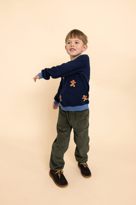 FLOSS - BB - HOLGER SWEATER - NAVY GINGERBREAD