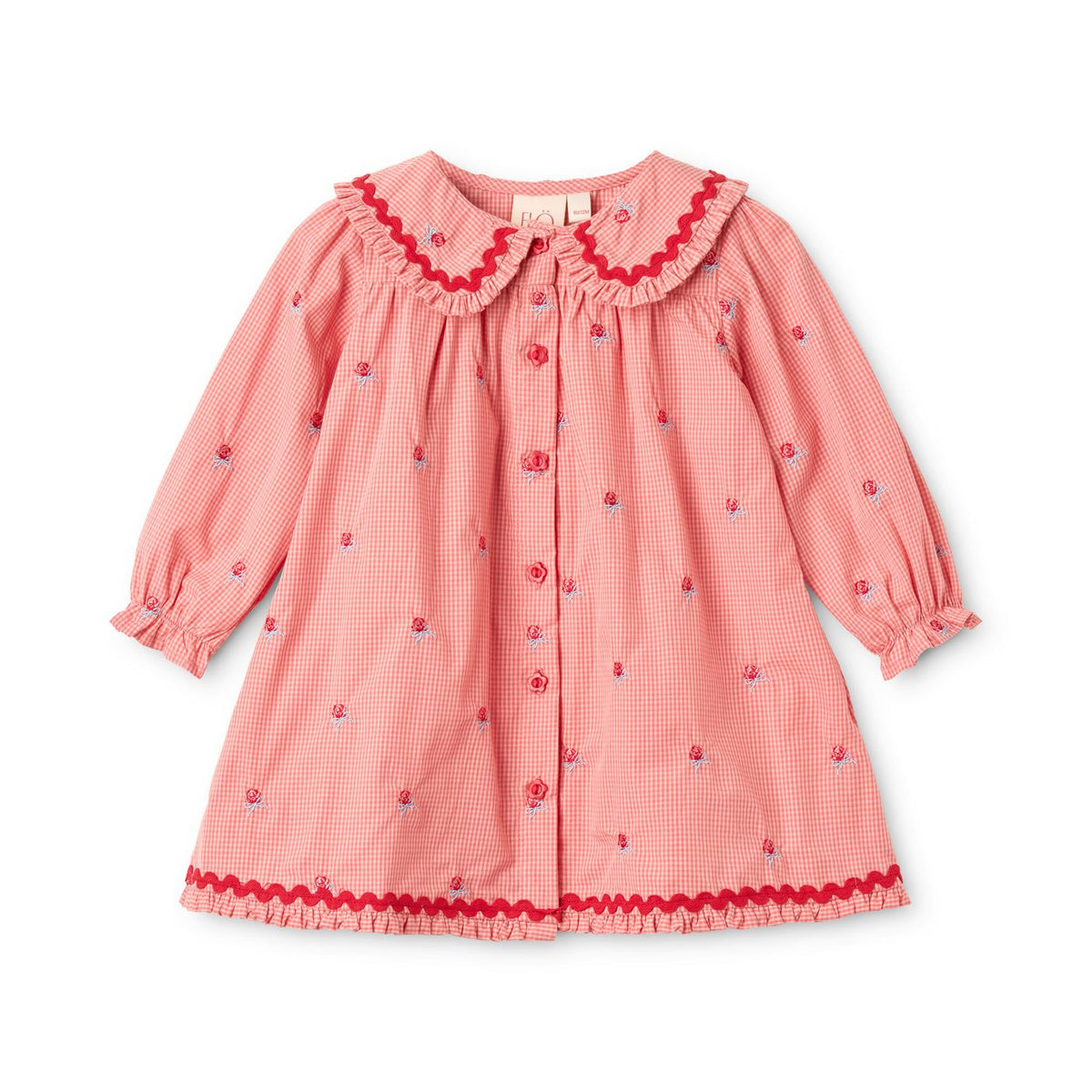 FLOSS - TG - SONJA DRESS - PINK ROSE GINGHAM