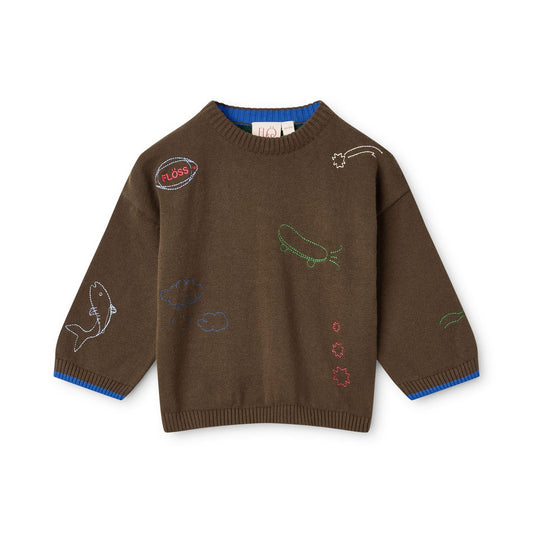 FLOSS - TB - GUSTAV SWEATER - MOSSWOOD