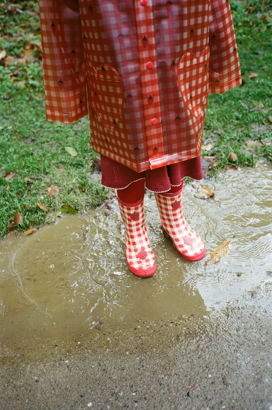 FLOSS - SHOES - MISTY RAIN BOOTS - BERRY GINGHAM