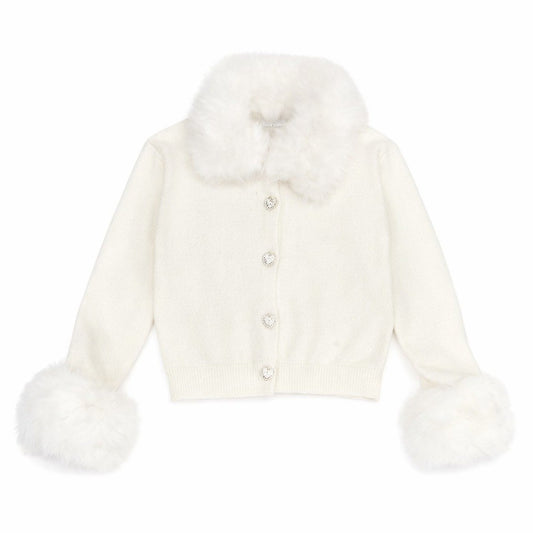 MINI DREAMERS - BG - VIVIAN CARDIGAN - WHITE