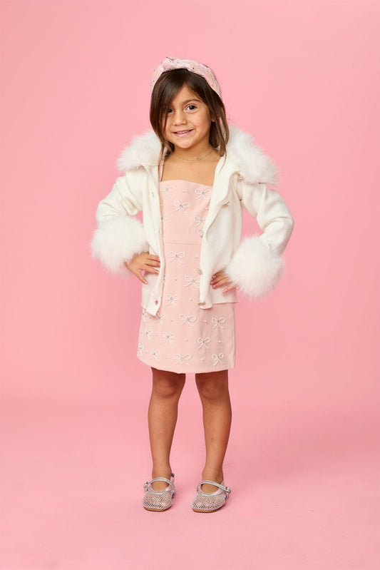 MINI DREAMERS - BG - VIVIAN CARDIGAN - WHITE