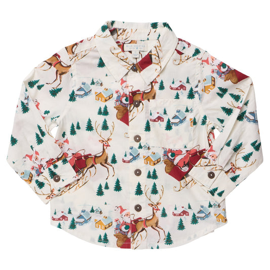 BB Boys Jack Shirt - Santa Sleigh