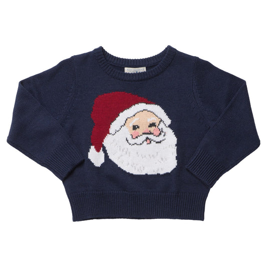 TB Boys Oliver Sweater - Navy Santa