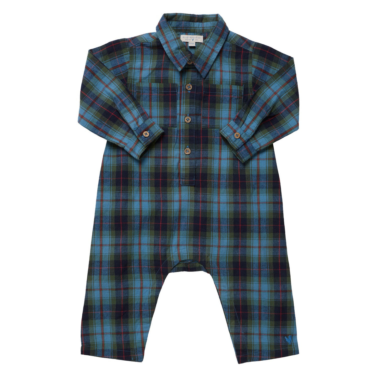 BBY Baby Boys Easton Jumper - Blue Tartan