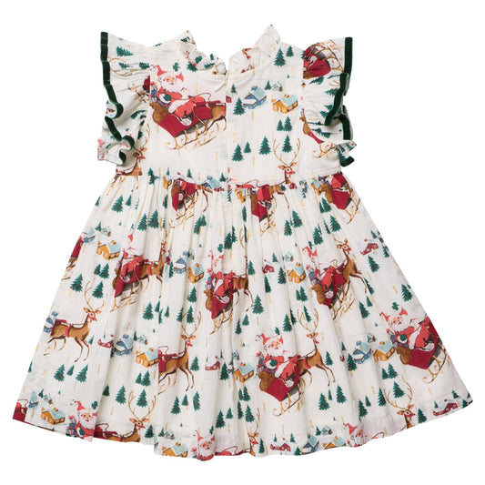 TG Girls Jennifer Dress - Santa Sleigh