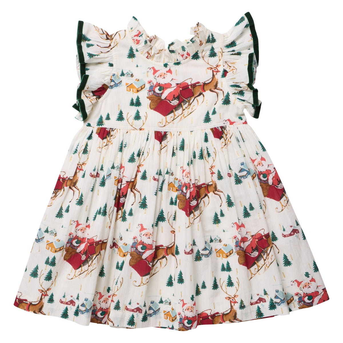 BG Girls Jennifer Dress - Santa Sleigh