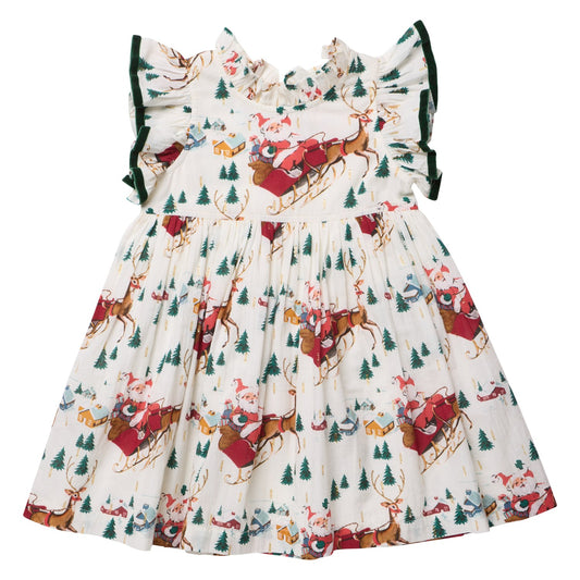 BG Girls Jennifer Dress - Santa Sleigh