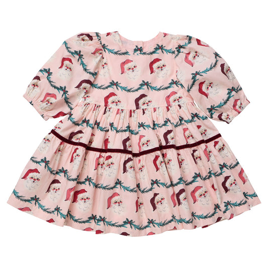 TG Girls Maribelle Dress - Santa Garland