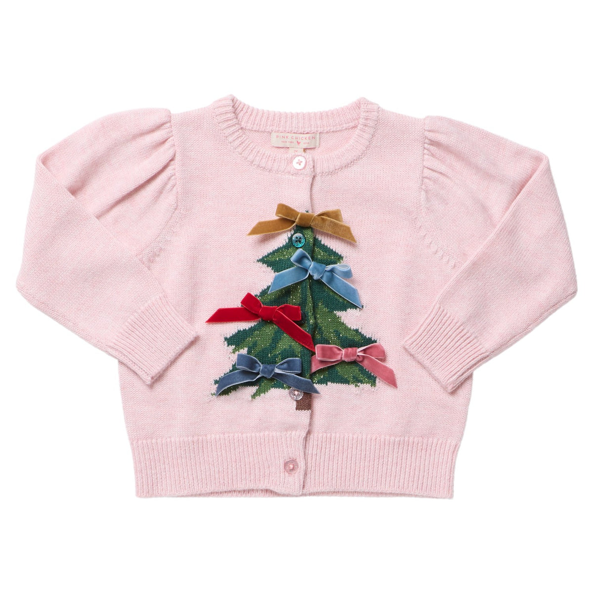 TG Girls Constance Sweater - Tree Bows