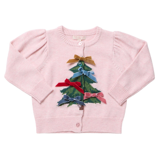BG Girls Constance Sweater - Tree Bows