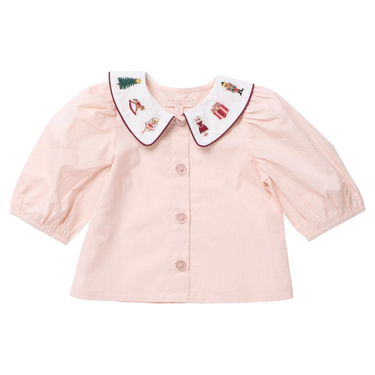 TG Girls Noelle Top - Nutcracker Embroidery