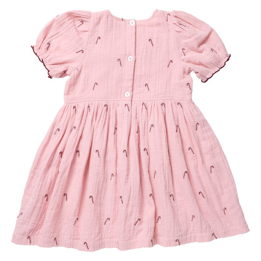 BG Girls Liliana Dress - Pink Velvet Bow