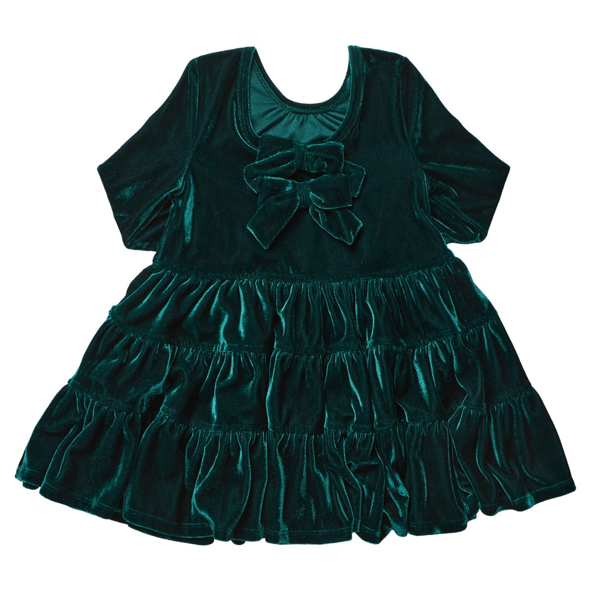 TG Girls Pearl Dress - Evergreen Velour