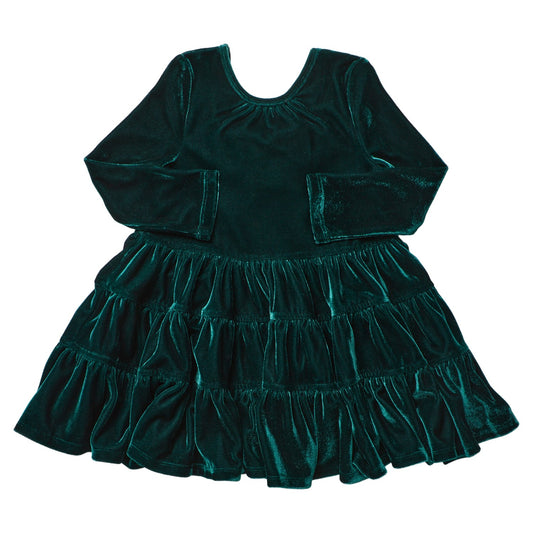 BG Girls Pearl Dress - Evergreen Velour
