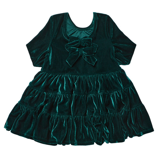 BG Girls Pearl Dress - Evergreen Velour