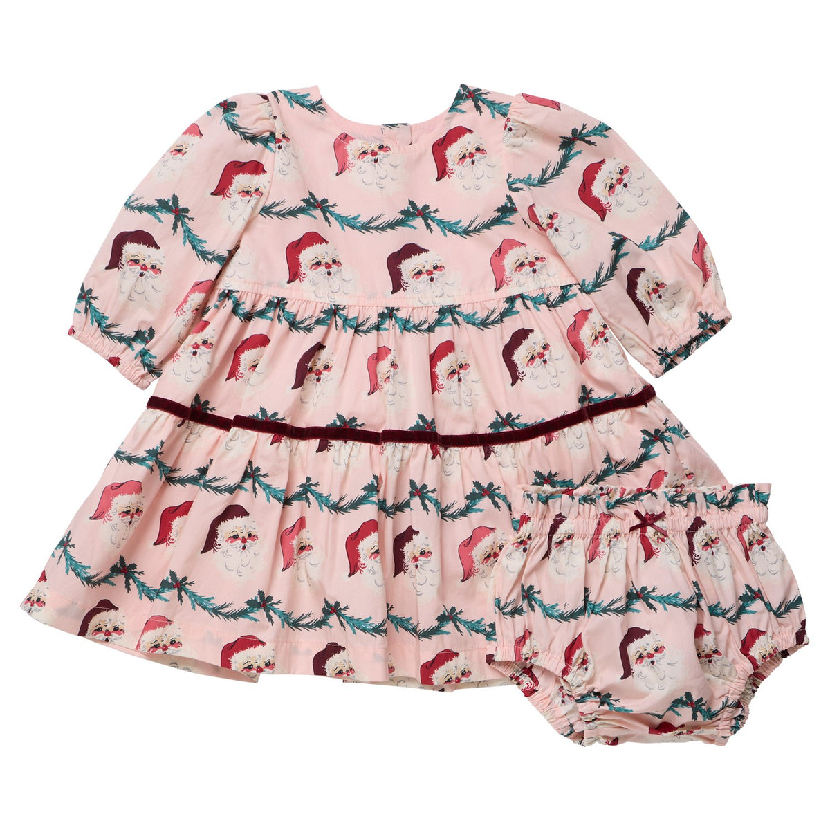 BBY Baby Girls Maribelle Dress Set - Santa Garland