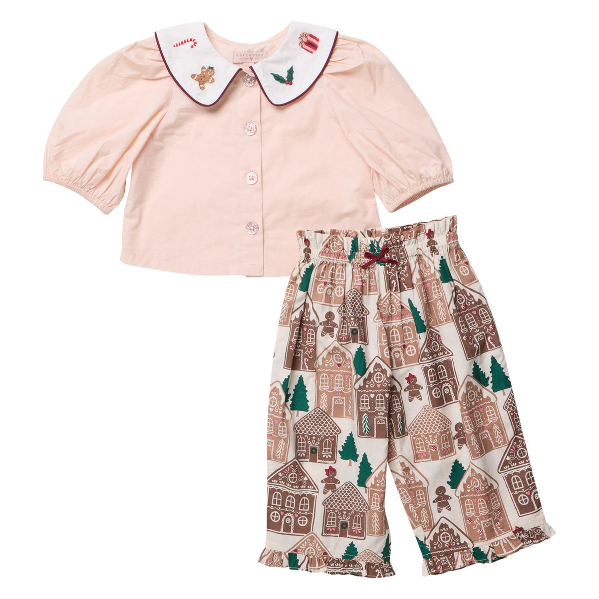 BBY Baby Girls Noelle 2PC Set - Gingerbread Houses
