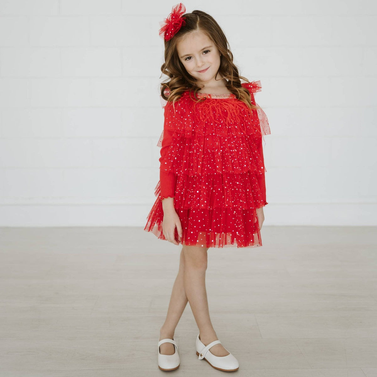 PETITE HAILEY - TG - DOT LAYERED TUTU - RED